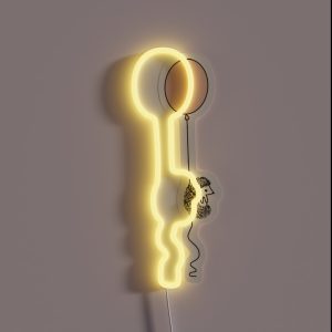 Hedgehog Balloon RGB Neon Sign