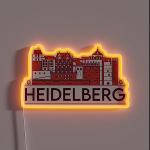 Heidelberg Cityscape RGB Neon Sign