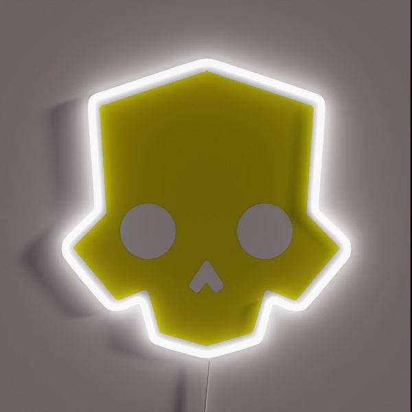 Helldivers 2 Inspired Skull Logo RGB Neon Sign