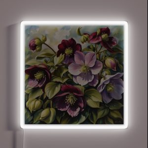 Hellebores Delicate Bouquet Art RGB Neon Sign