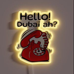 Hello Dubai Ah Vadivelu Comedy Dialogue RGB Neon Sign