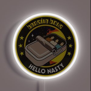 Hello Nasty The Beastie Rap Rock Sardine Boys RGB Neon Sign Hello Nasty The Beastie Rap Rock Sardine Boys RGB Neon Sign