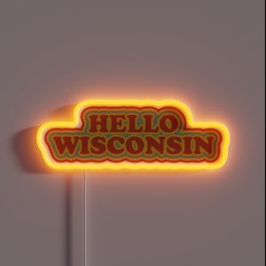 Hello Wisconsin RGB Neon Sign