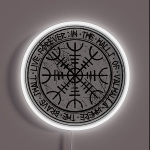 Helm Of Awe Icelandic Protection Stave RGB Neon Sign