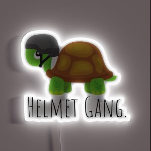 Helmet Gang Turtle RGB Neon Sign