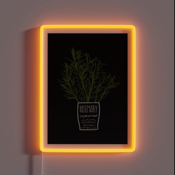 Herb Kitchen Print Botany Print Kitchen RGB Neon Sign