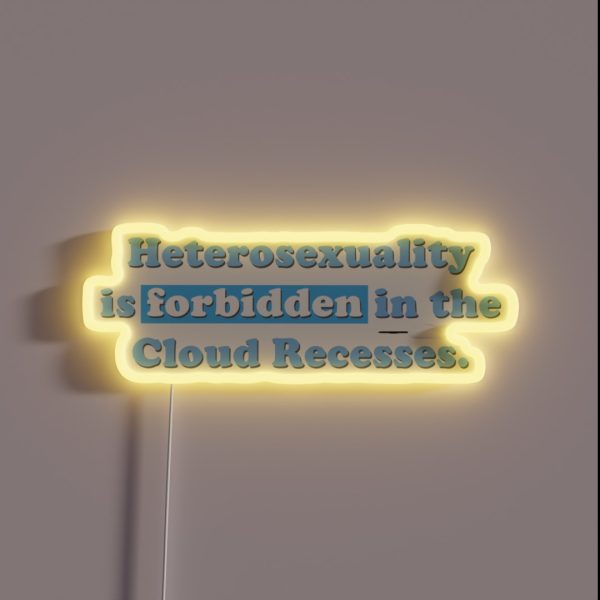 Heterosexuality Is Forbidden In The Cloud RGB Neon Sign