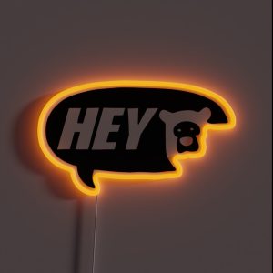 Hey Bear Black RGB Neon Sign Hey Bear Black RGB Neon Sign
