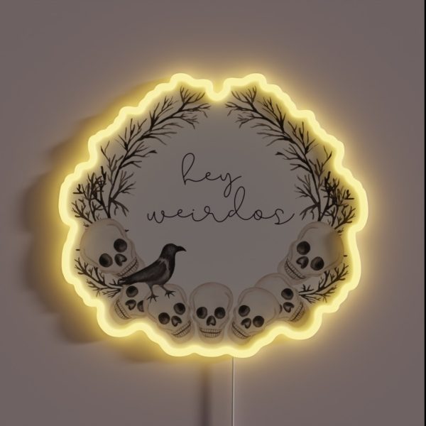Hey Weirdos RGB Neon Sign