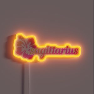 Hibiscus Sagittarius Coconut Girl RGB Neon Sign Hibiscus Sagittarius Coconut Girl RGB Neon Sign