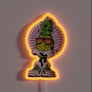 High Rolling Pineapple RGB Neon Sign