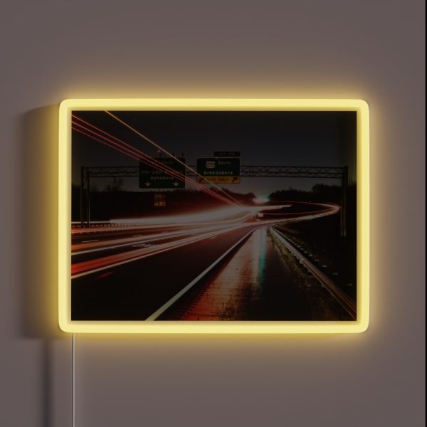 Highway Light Trails RGB Neon Sign
