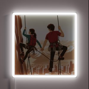 Hiking Couple On Honeymoon Diaries RGB Neon Sign