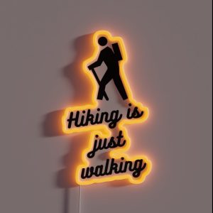 Hiking Is Walking RGB Neon Sign Hiking Is Walking RGB Neon Sign