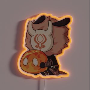 Hilichurl Hug Genshin Impact RGB Neon Sign