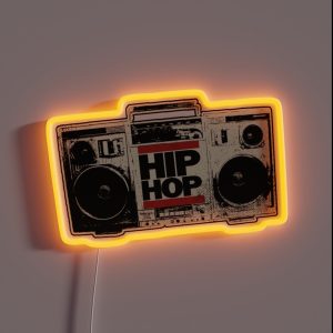 HIP HOP BOOMBOX RGB Neon Sign HIP HOP BOOMBOX RGB Neon Sign