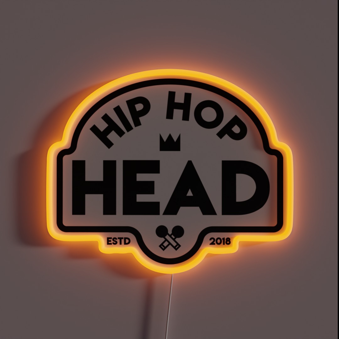 Hip Hop Head RGB Neon Sign Hip Hop Head RGB Neon Sign
