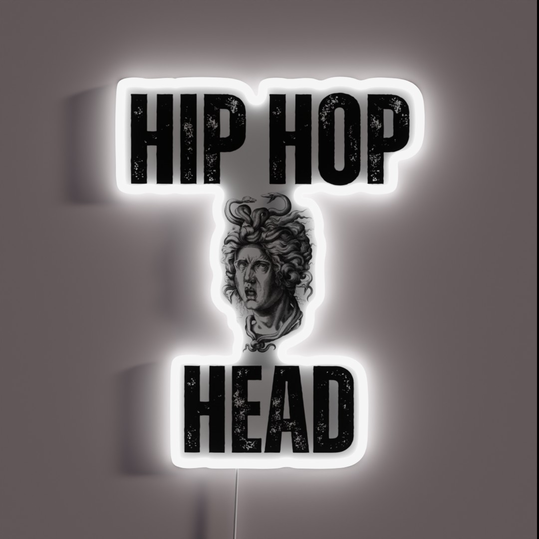 Hip Hop Head RGB Neon Sign Hip Hop Head RGB Neon Sign