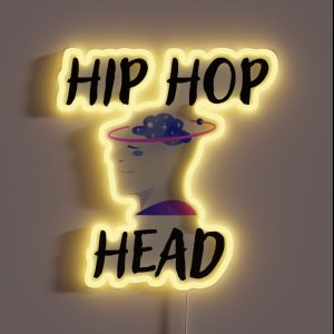 Hip Hop Head RGB Neon Sign Hip Hop Head RGB Neon Sign