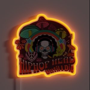 Hip Hop Head RGB Neon Sign Hip Hop Head RGB Neon Sign