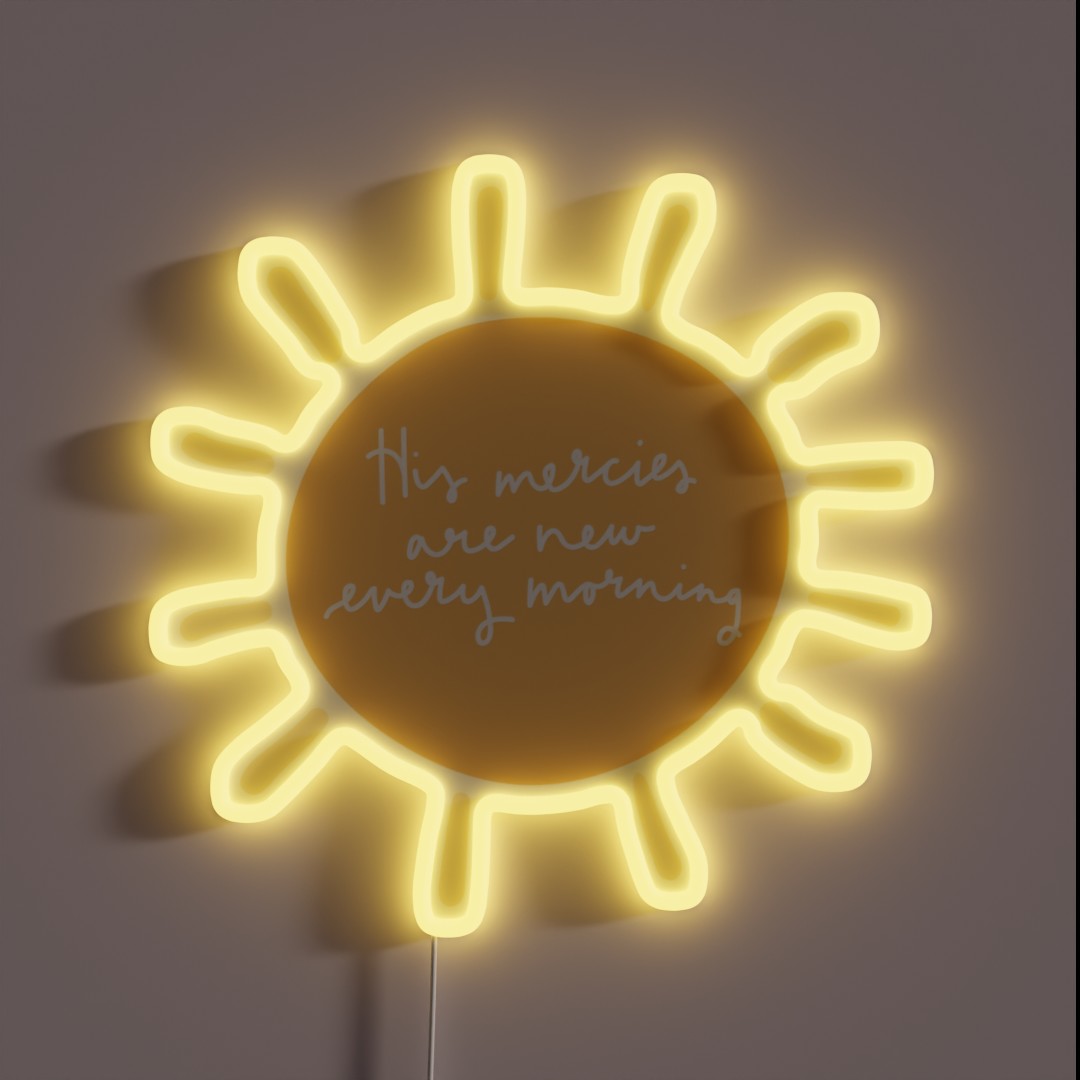 His Mercies Are New Every Morning RGB Neon Sign His Mercies Are New Every Morning RGB Neon Sign
