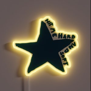 HIT ME HARD AND SOFT STAR RGB Neon Sign