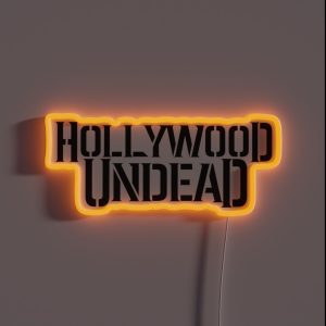 Hollywood Undead Classic Band Logo Early 2000 S Nostalgia RGB Neon Sign
