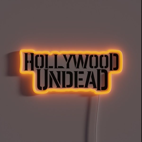 Hollywood Undead Classic Band Logo Early 2000 RGB Neon Sign