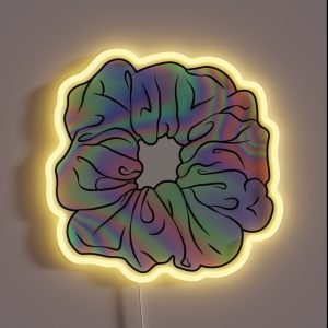 Holographic Hair Scrunchie RGB Neon Sign
