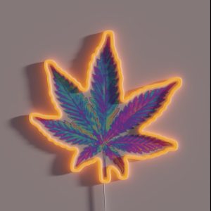 Holographic Weed RGB Neon Sign
