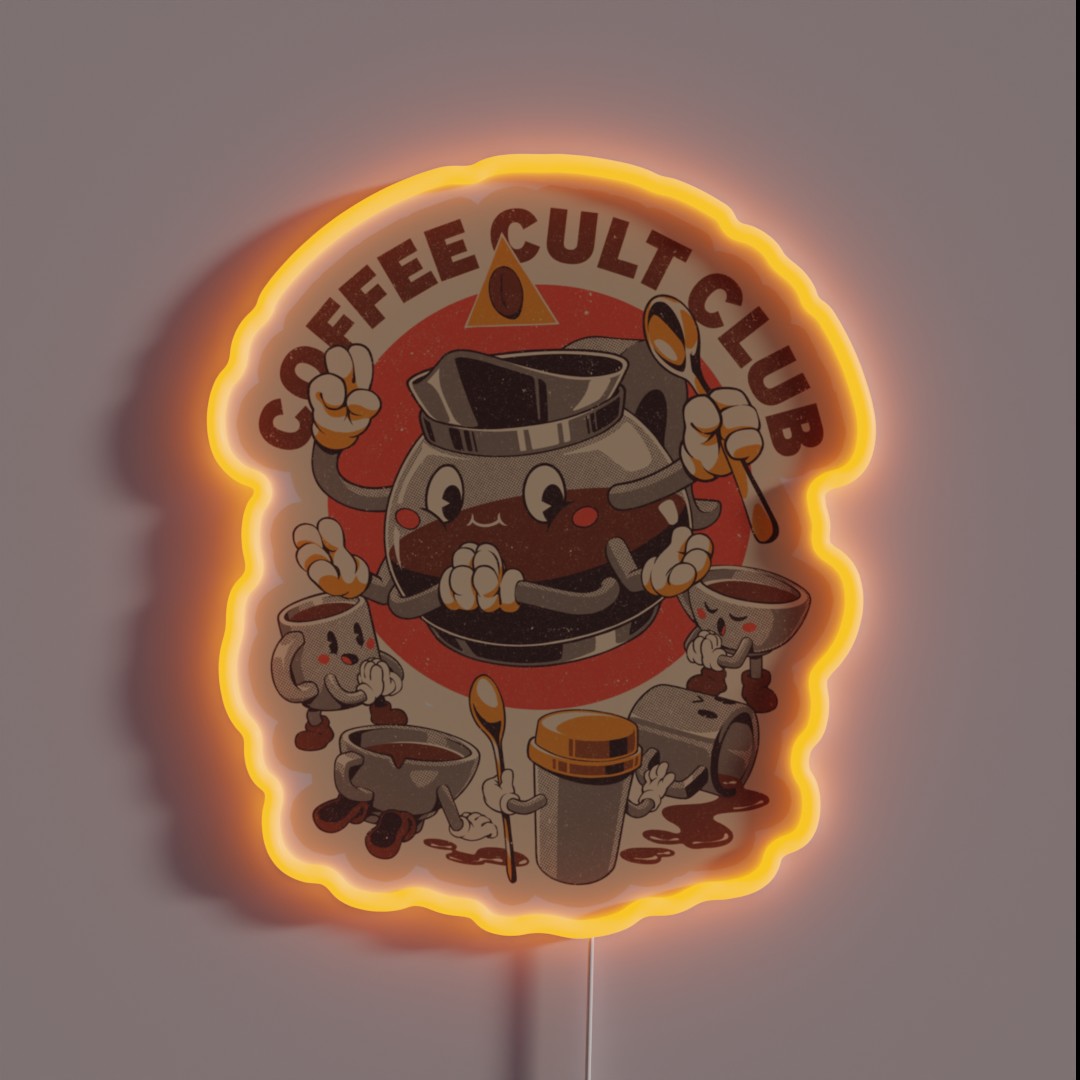 Holy Coffee Club RGB Neon Sign Holy Coffee Club RGB Neon Sign
