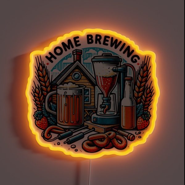Home Brewing Homebrew Craft Beer Hobby Brewer RGB Neon Sign