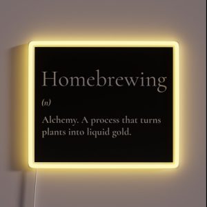 Homebrewing Funny Definition RGB Neon Sign