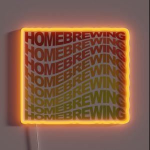 Homebrewing Home Made Beverages Racerback RGB Neon Sign