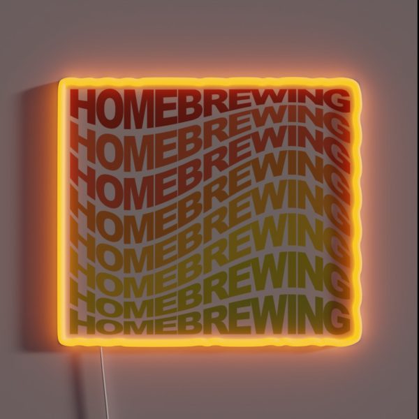 Homebrewing Home Made Beverages Racerback RGB Neon Sign