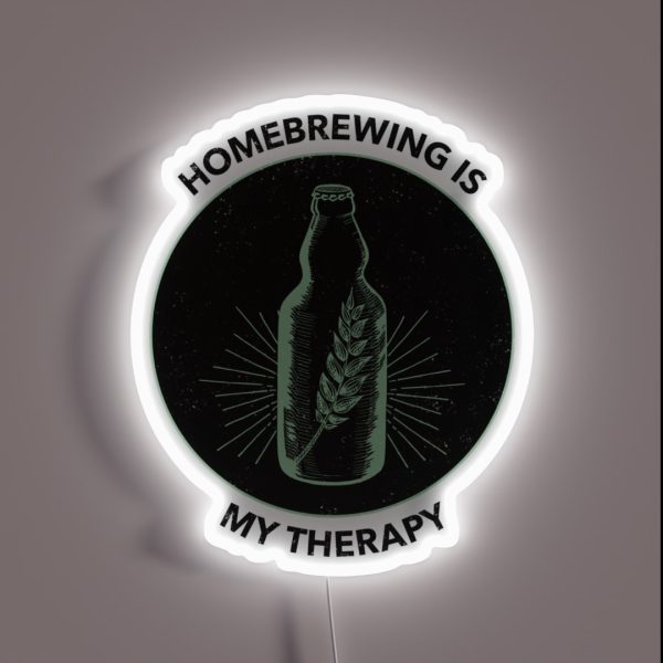 Homebrewing Is My Therapy RGB Neon Sign