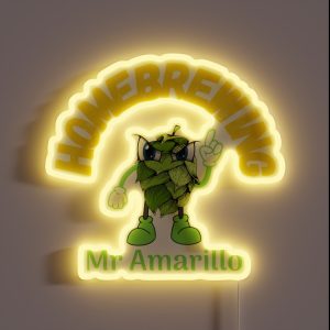 Homebrewing Mr Amarillo RGB Neon Sign