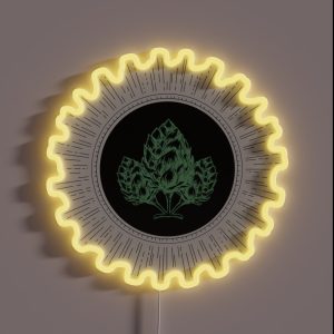 Homebrewing Three Beer Hops In Frame RGB Neon Sign