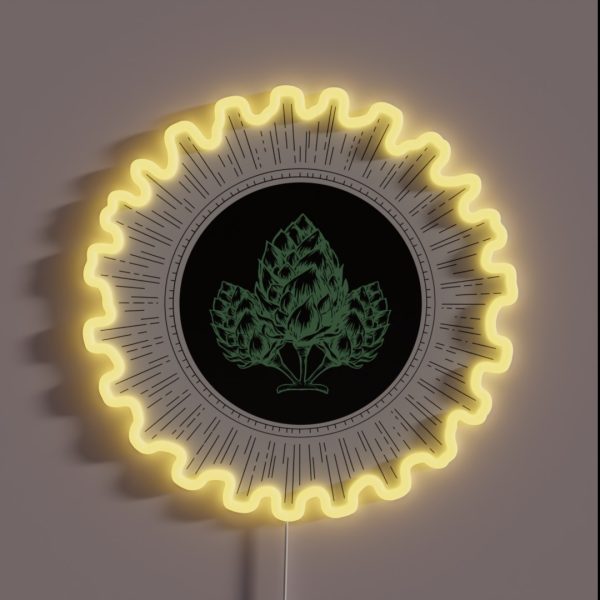 Homebrewing Three Beer Hops In Frame RGB Neon Sign