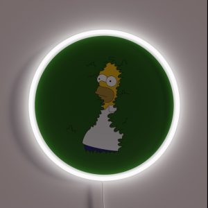 Homer In The Bushes RGB Neon Sign Homer In The Bushes RGB Neon Sign