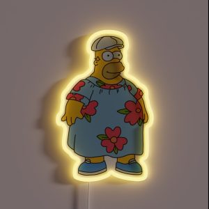 Homer Muumuu Dress RGB Neon Sign Homer Muumuu Dress RGB Neon Sign