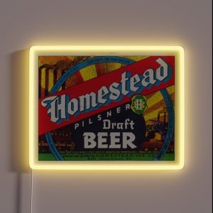 Homestead Pilsner Draft Beer RGB Neon Sign Homestead Pilsner Draft Beer RGB Neon Sign