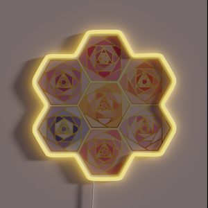 Honeycomb Roses RGB Neon Sign