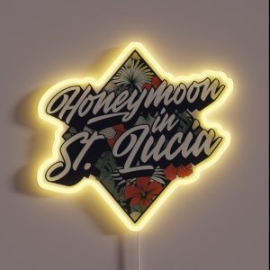 Honeymoon In Saint Lucia RGB Neon Sign