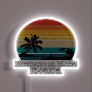 Honeymoon Island FLORIDA RGB Neon Sign