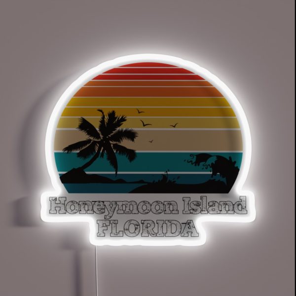 Honeymoon Island FLORIDA RGB Neon Sign