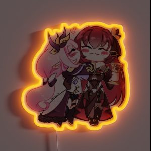 Honkai Impact 3rd Elysia X Eden Kiss RGB Neon Sign