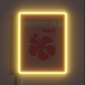 Honolulu Hawaii RGB Neon Sign