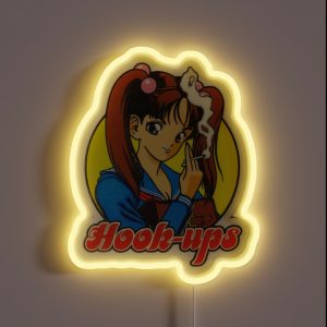 Hook Ups Hookups Smoke RGB Neon Sign