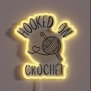 Hooked On Crochet RGB Neon Sign Hooked On Crochet RGB Neon Sign